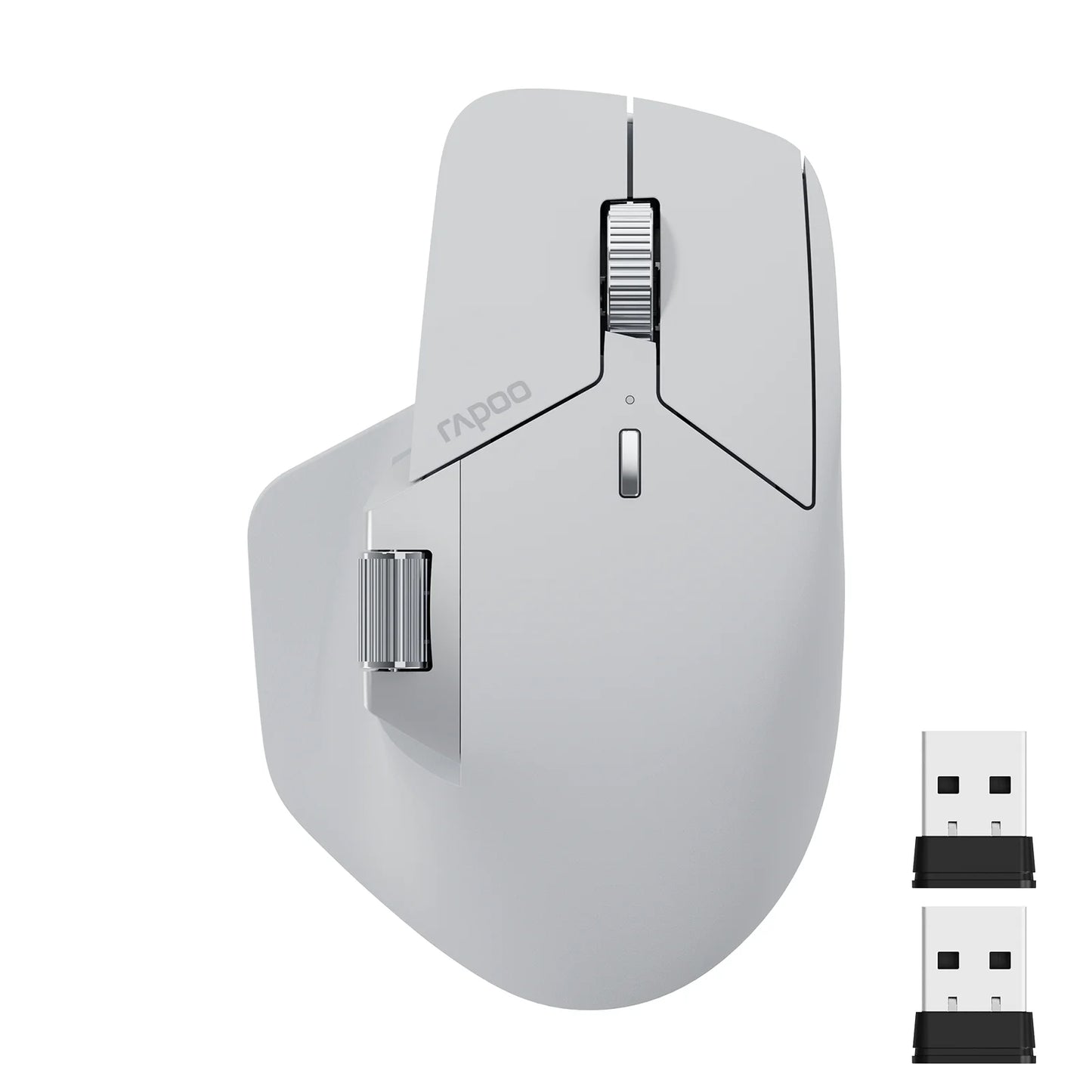Mouse Ergonômico Rapoo MT760 Wireless Bluetooth Multi Dispositivos Recarregável