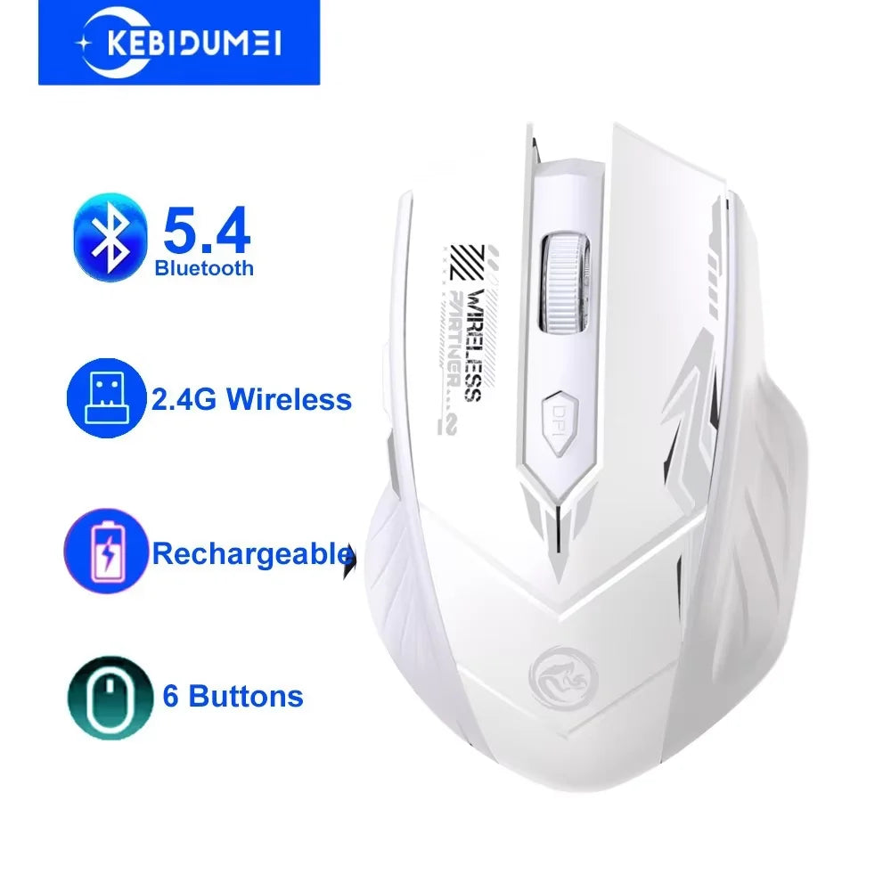 Mouse Sem Fio SmartClick M54 Bluetooth 5.4 Recarregável | Compacto para Notebook e PC