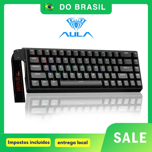 Teclado Gamer AULA WIN68HE RGB | Switch Magnético | Rapid Trigger | 8K Polling Rate