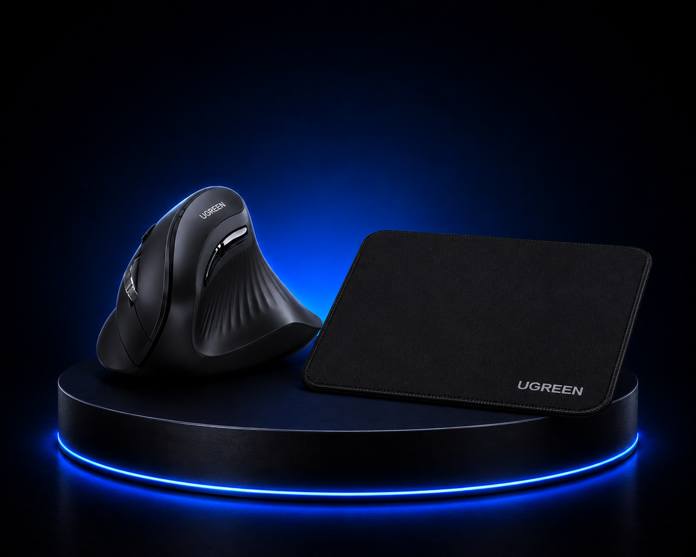 Mouse Vertical Ergonômico Ugreen Wireless Bluetooth Recarregável | 4000 DPI