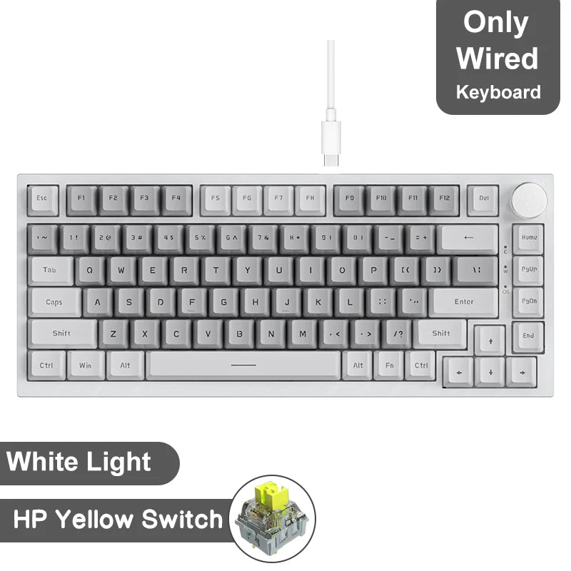 Teclado Mecânico Ajazz AK820 Pro RGB Wireless | Bluetooth | Layout 75% | Hot Swap