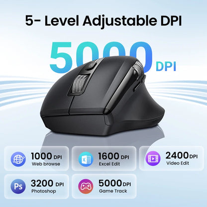 Mouse Sem Fio Ugreen M751 Bluetooth 5.4 Recarregável | Rolagem Rápida e Design Ergonômico  Nota: 10/10