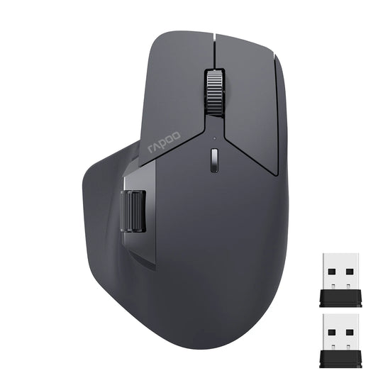 Mouse Ergonômico Rapoo MT760 Wireless Bluetooth Multi Dispositivos Recarregável