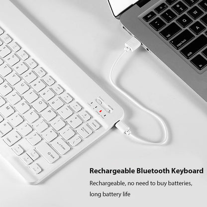 Kit Teclado e Mouse Bluetooth Recarregável | Compatível com Notebook, Tablet, Celular e PC