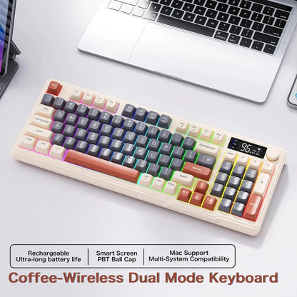 Kit Gamer FreeWolf M96 RGB | Teclado e Mouse Sem Fio Recarregáveis