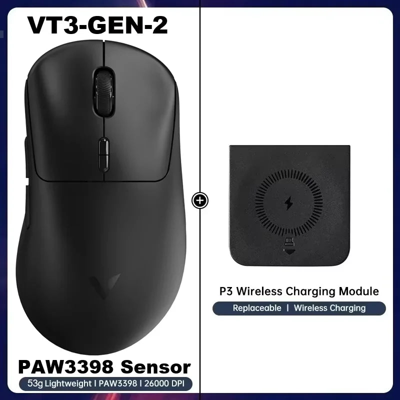 Mouse Gamer Rapoo VT3 Pro Wireless | Sensor de Alta Precisão | Bluetooth + 2.4GHz
