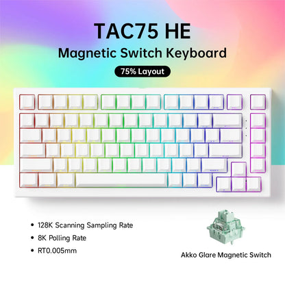 Teclado Gamer Akko TAC75 HE RGB 75% | Hall Effect | Rapid Trigger | Hot Swap