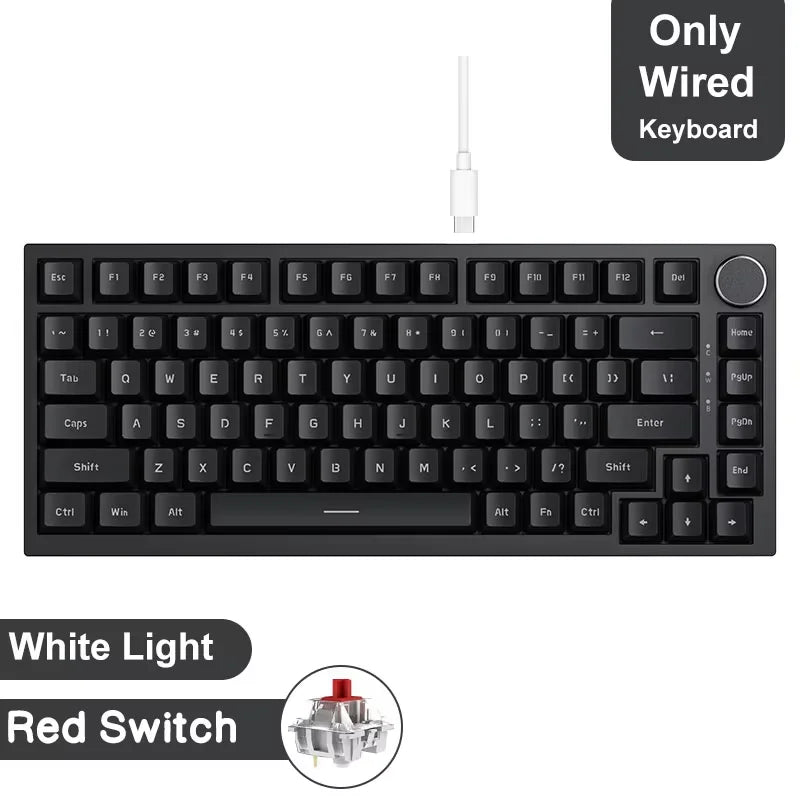 Teclado Mecânico Ajazz AK820 Pro RGB Wireless | Bluetooth | Layout 75% | Hot Swap
