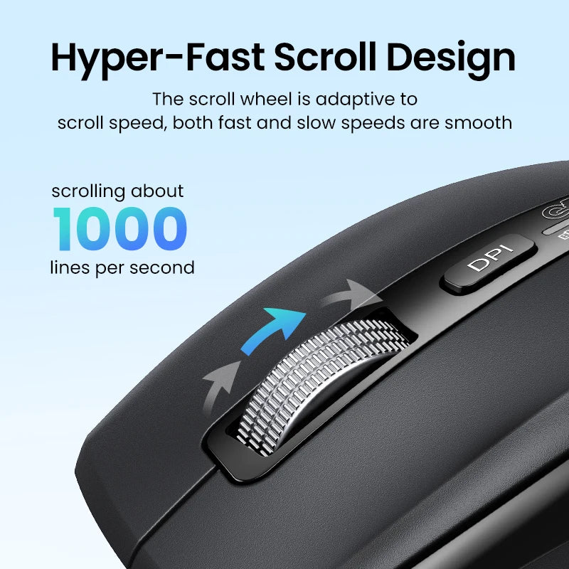 Mouse Sem Fio Ugreen M751 Bluetooth 5.4 Recarregável | Rolagem Rápida e Design Ergonômico  Nota: 10/10