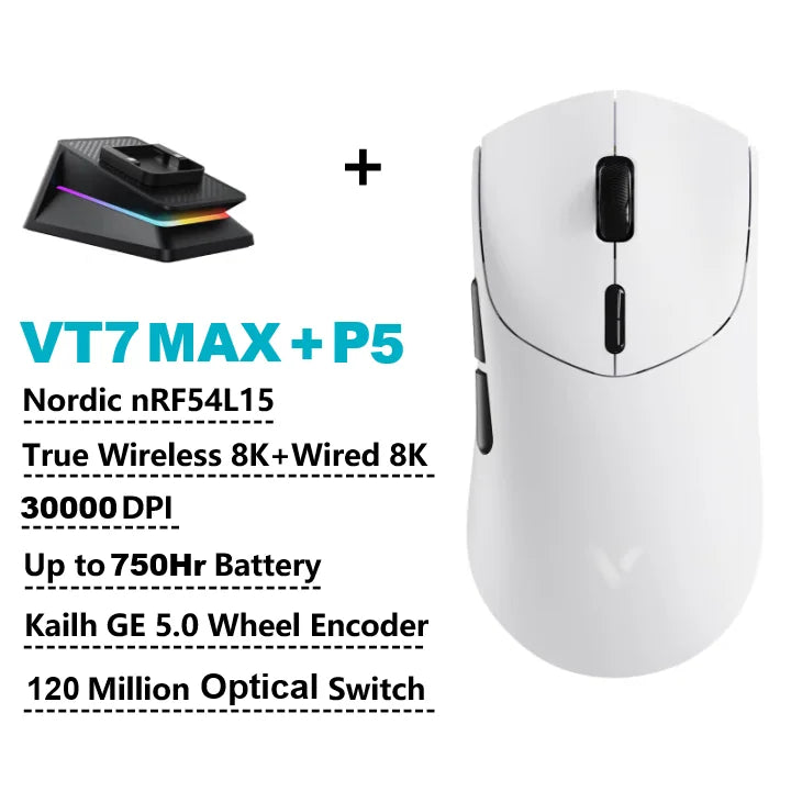 Mouse Gamer Rapoo VT7 Max Wireless Bluetooth | Alta Performance  |Recarregável