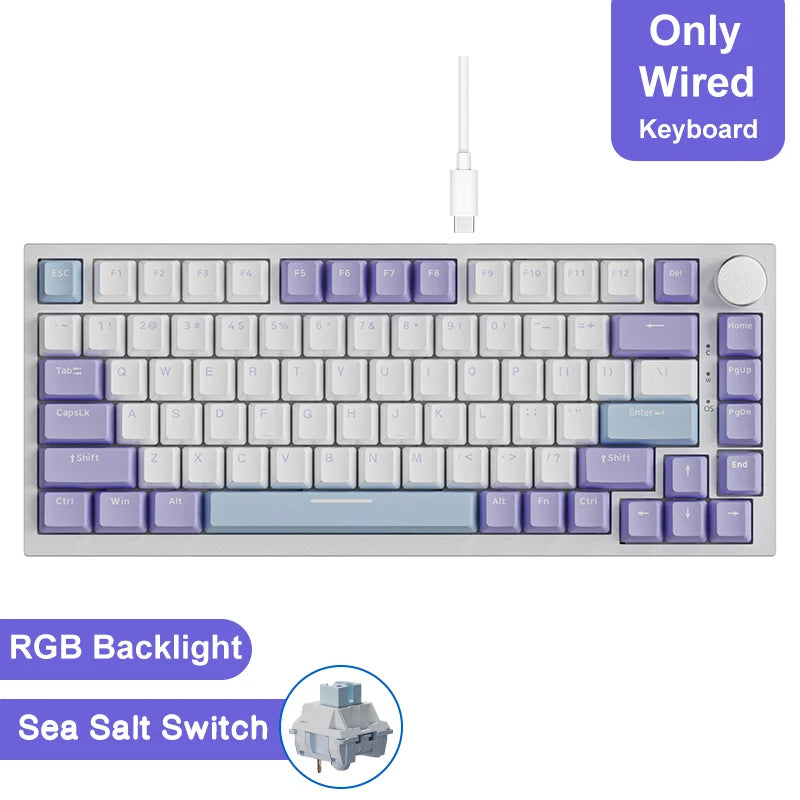 Teclado Mecânico Ajazz AK820 Pro RGB Wireless | Bluetooth | Layout 75% | Hot Swap