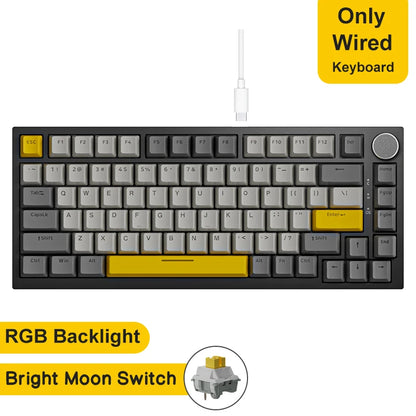 Teclado Mecânico Ajazz AK820 Pro RGB Wireless | Bluetooth | Layout 75% | Hot Swap