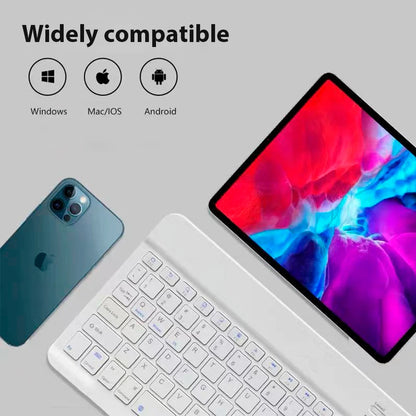 Kit Teclado e Mouse Bluetooth Recarregável | Compatível com Notebook, Tablet, Celular e PC