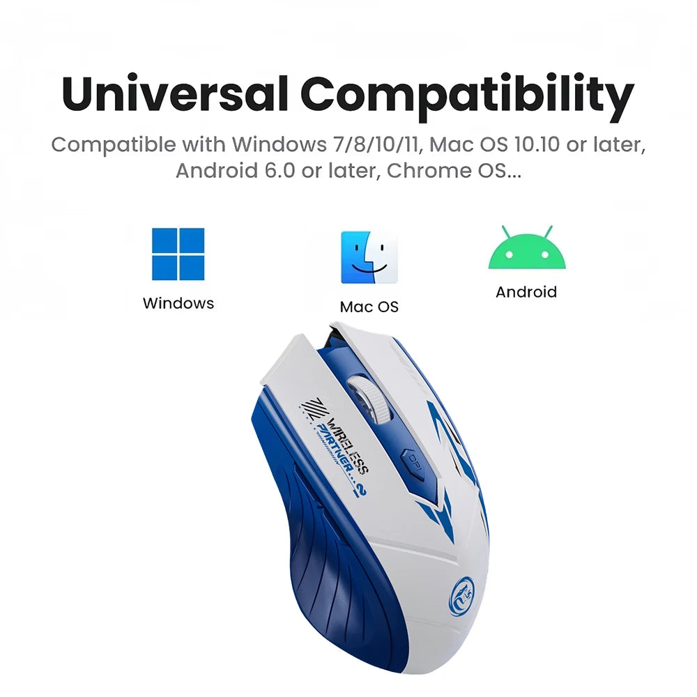 Mouse Sem Fio SmartClick M54 Bluetooth 5.4 Recarregável | Compacto para Notebook e PC