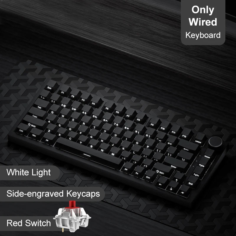 Teclado Mecânico Ajazz AK820 Pro RGB Wireless | Bluetooth | Layout 75% | Hot Swap