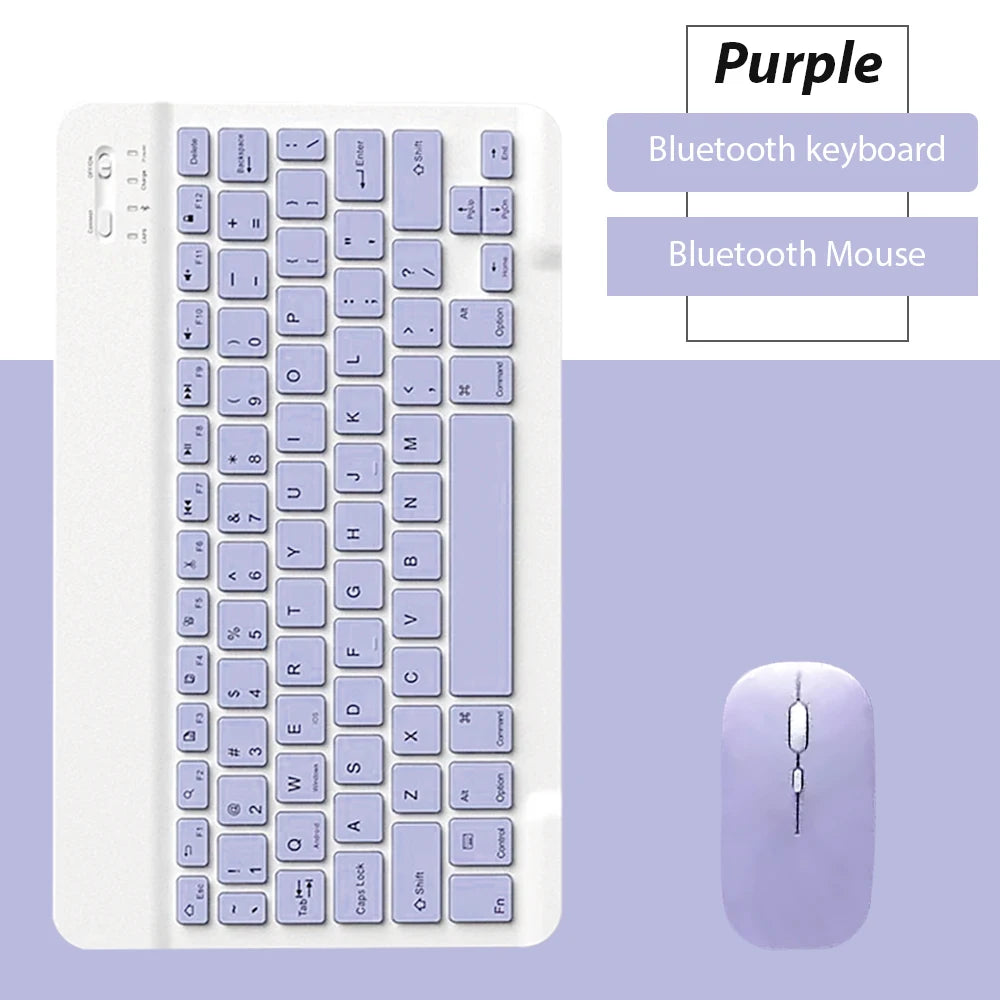 Kit Teclado e Mouse Bluetooth Recarregável | Compatível com Notebook, Tablet, Celular e PC
