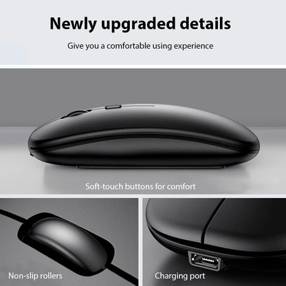 Kit Teclado e Mouse Bluetooth Recarregável | Compatível com Notebook, Tablet, Celular e PC