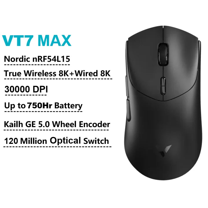 Mouse Gamer Rapoo VT7 Max Wireless Bluetooth | Alta Performance  |Recarregável