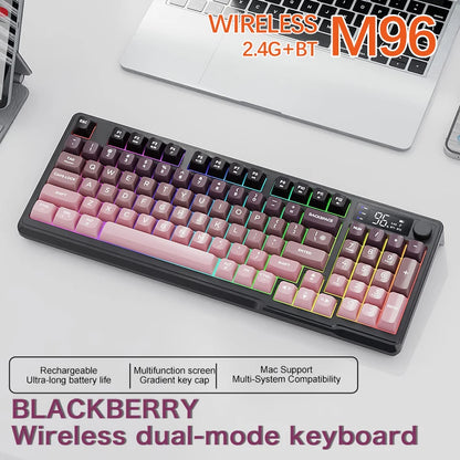 Kit Gamer FreeWolf M96 RGB | Teclado e Mouse Sem Fio Recarregáveis