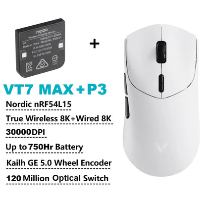 Mouse Gamer Rapoo VT7 Max Wireless Bluetooth | Alta Performance  |Recarregável