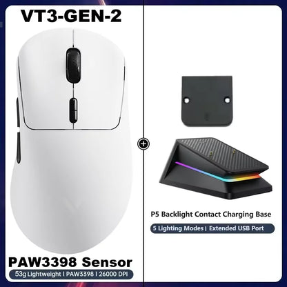 Mouse Gamer Rapoo VT3 Pro Wireless | Sensor de Alta Precisão | Bluetooth + 2.4GHz