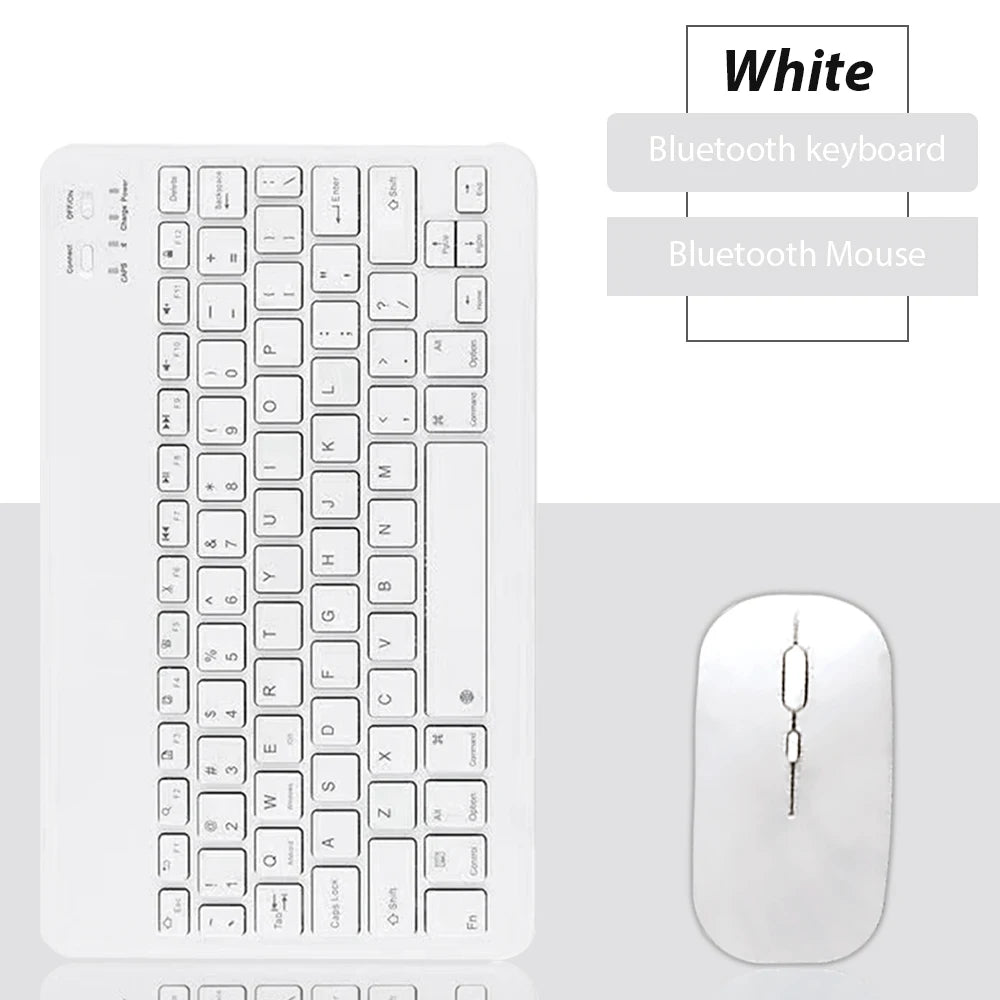 Kit Teclado e Mouse Bluetooth Recarregável | Compatível com Notebook, Tablet, Celular e PC