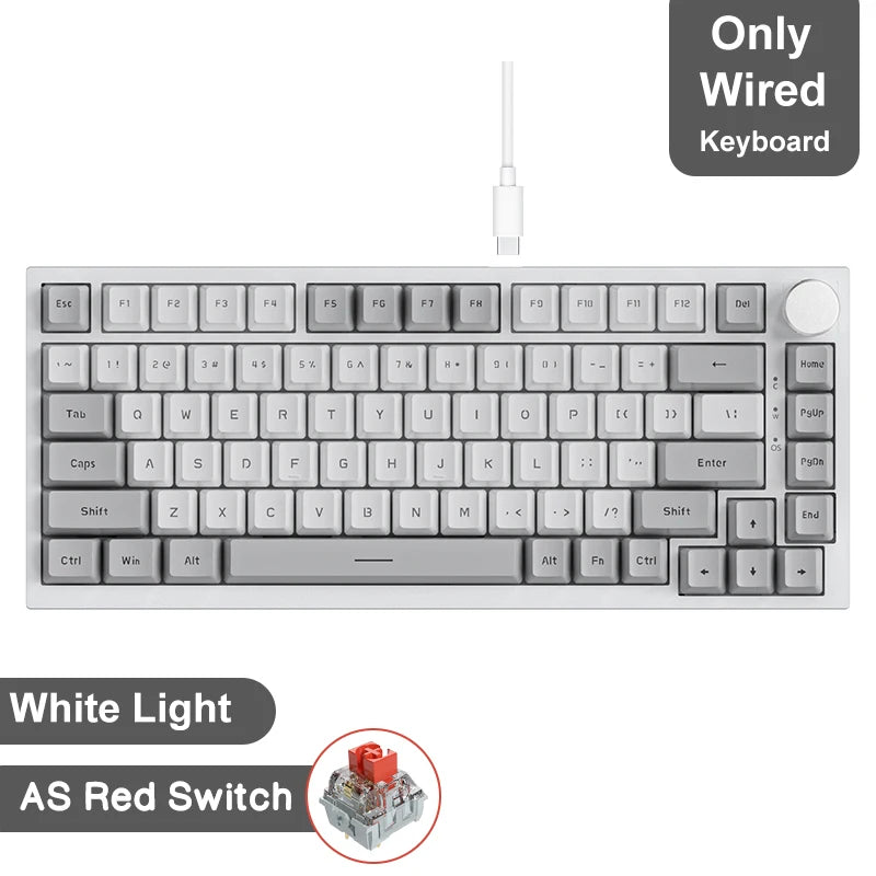 Teclado Mecânico Ajazz AK820 Pro RGB Wireless | Bluetooth | Layout 75% | Hot Swap