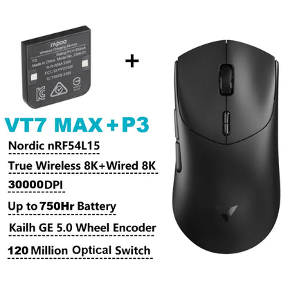 Mouse Gamer Rapoo VT7 Max Wireless Bluetooth | Alta Performance  |Recarregável