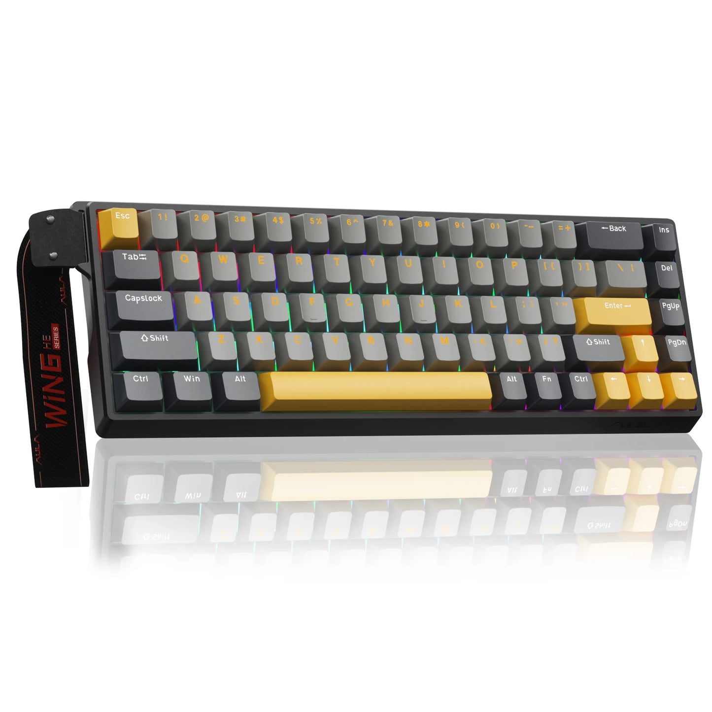 Teclado Gamer AULA WIN68HE RGB | Switch Magnético | Rapid Trigger | 8K Polling Rate