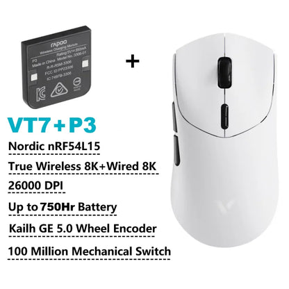 Mouse Gamer Rapoo VT7 Max Wireless Bluetooth | Alta Performance  |Recarregável