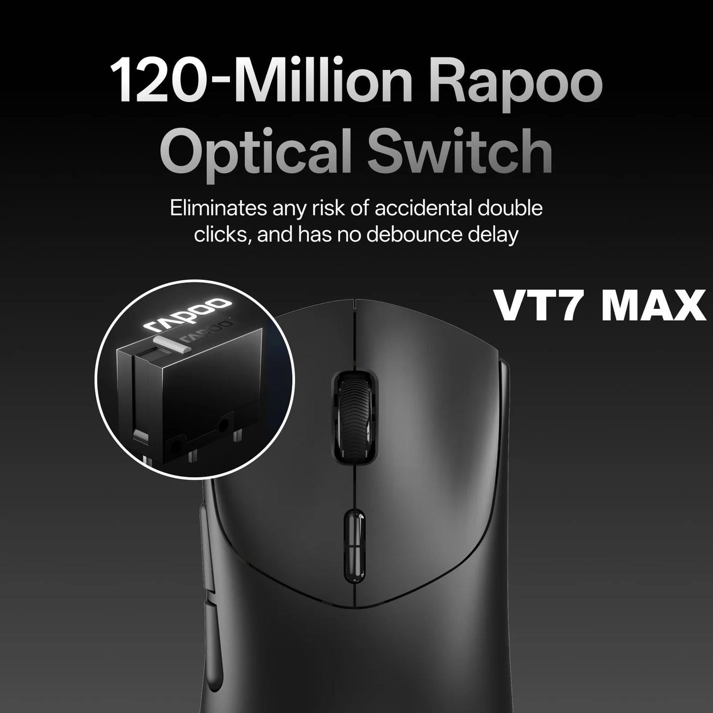 Mouse Gamer Rapoo VT7 Max Wireless Bluetooth | Alta Performance  |Recarregável